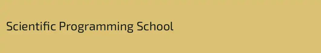 Scientific Programming School